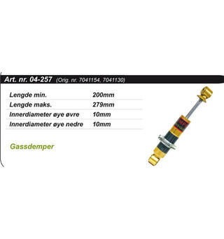 St&#248;tdemper Polaris Fremre Kimpex Gold 7041430, 7041743